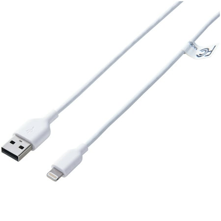 - ONN 3 ft. Sync and Charge Cable with Lightning Connector, White