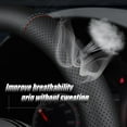 thumbnail image 2 of Non-Slip Leather Car Steering Wheel Cover, Comfortable Breathable Leather Grip, Easy Install Accessory, 2 of 6