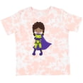 thumbnail image 3 of Inktastic African American Girl, Superhero Girl, Purple Cape Girls Toddler T-Shirt, 3 of 5