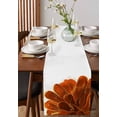 thumbnail image 2 of Burnt Orange Burlap Cotton Table Runner 14x72 Inches Long, Sparkle Gold Stained Floral Flower Art Farmhouse Table Runners, Outdoor Dining Tablecloths Decor for Baby Shower/Party/Wedding, 2 of 6