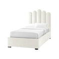 thumbnail image 6 of Inspired Home Annastasia Velvet Twin XL Platform Bed with Lift Mechanism, Ivory, 6 of 8