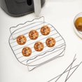 thumbnail image 4 of Estbridge Fryer Double Layer Shelf Skewer Rack Fryer Accessory Halogen Oven Meat Steak Rack Stainless Steel Barbecue Rack Grill Skewers All Brands, 4 of 5