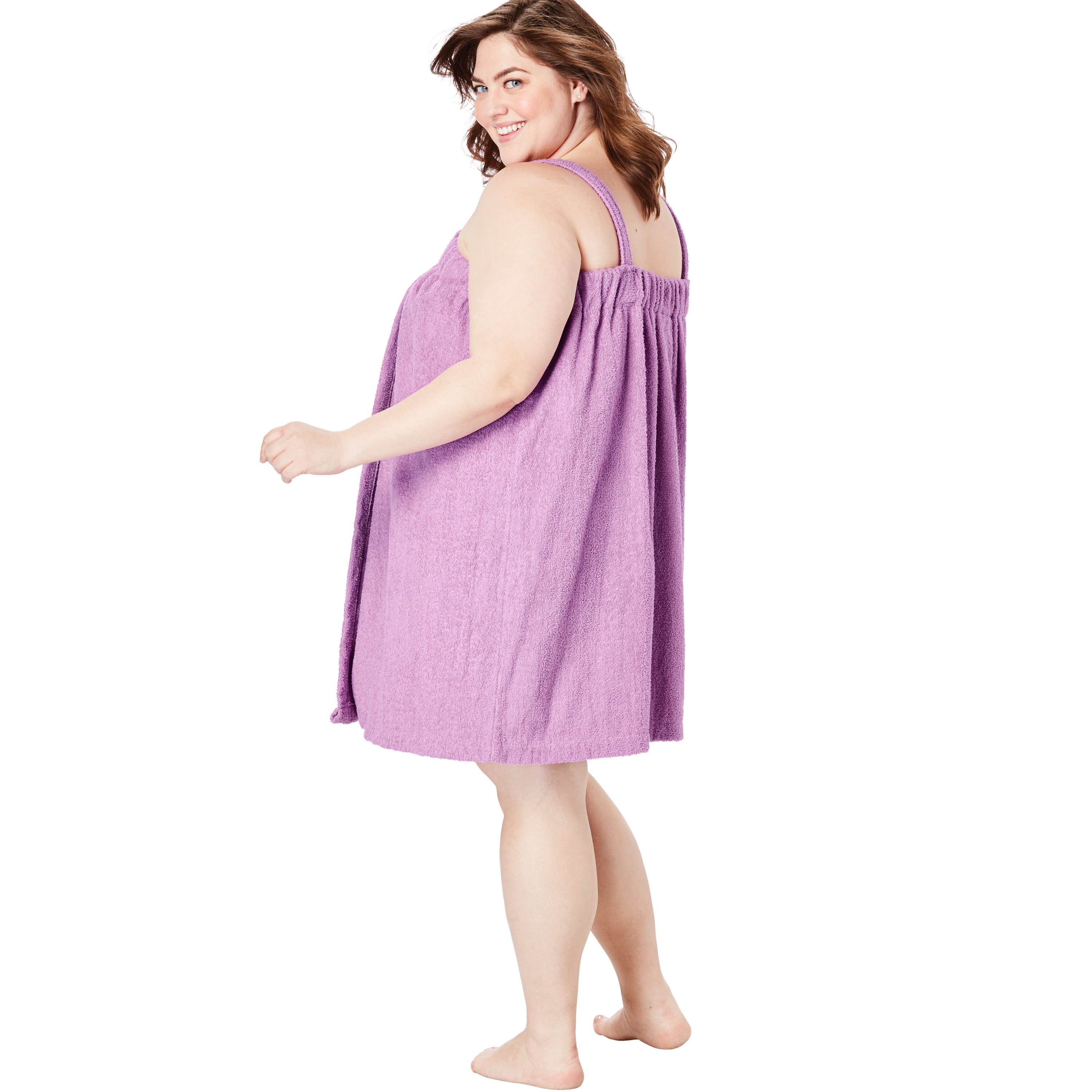 Womens Plus Size Terry Towel Wrap Dreams /& Co