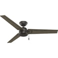 thumbnail image 2 of Hunter 52 inch Cassius Noble Bronze Damp Rated Ceiling Fan and Pull Chain, 2 of 15