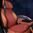 thumbnail image 3 of Reposacabezas de cuero para automóvil, soporte lumbar, espuma viscoelástica, almohada para el cuello, cojín trasero, soporte para la cintura del asiento, accesorios interiores del automóvil, 3 of 5
