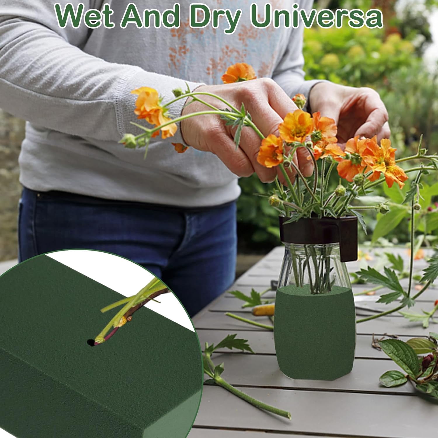 30Pieces Floral Foam Blocks, Green Floral Foam for Flower Arrangements, Flower Foam Blocks Florist Foam Dry Foam Plant Foam Wet Foam for Artificial Flowers, (5.5 X 3.2 X 1.8 Inches)