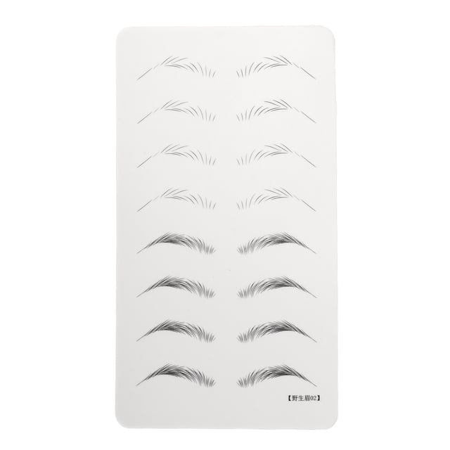 Eyebrow Microblading Practice Sheet, Inkless Pretty Eyebrows Shape Clean Silicone Microblading Practice Skin For Salon 01,02,03