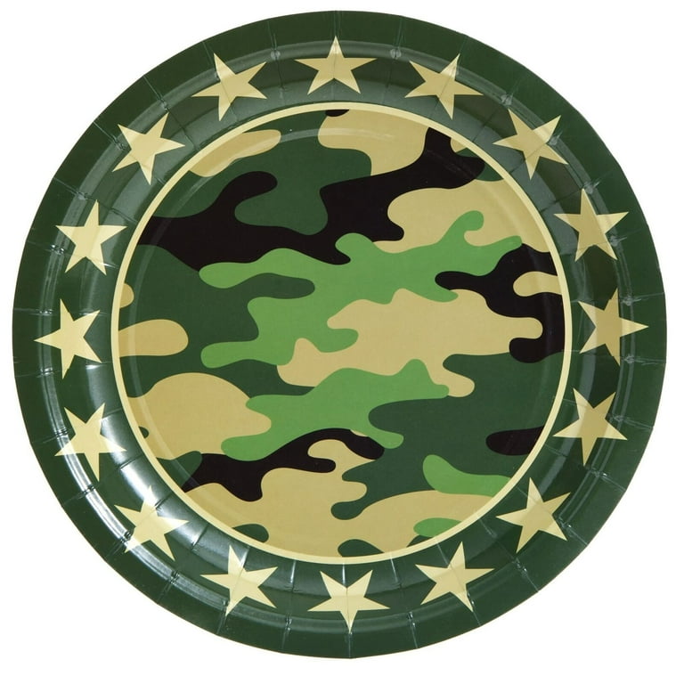 Camo dinnerware set sale