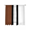 thumbnail image 2 of Sheer Curtains 72 Inches Long, Brown Black White Boho Light Filtering Window Curtains for Living Room/Bedroom, Modern Striped Art Rod Pocket Voile Sheer Curtain Drapes, 52"W x 72"L, 2 Panels, 2 of 8