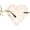 Gold - Light Beige, variant on Womens Rimless Unique Laced Edge Heart Shape Retro Sunglasses Gold Purple