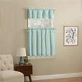 thumbnail image 2 of Mainstays Rod Pocket Tier and Valance Kitchen Curtain Set, 3-Piece, Light Blue, 56" W x 36" L, 2 of 7