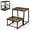 Rustic Brown, variant on Wood Step Stool for Adults Bedside Steps for High Beds Two Step Stools with 550Lbs Load Capacity Heavy Duty RV Stepping Stool for Kitchen Bedroom Living Room, Rustic Brown