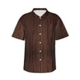 thumbnail image 2 of Xecao Vintage Wood print Hawaiian shirt - a stylish short-sleeve button-down for men, perfect for casual beach and tropical outings., 2 of 9