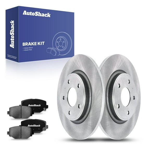 AutoShack 12.91" (328 mm) Rear Solid Brake Rotors   Ceramic Brake Pads | Replacement for 2012-2020 Dodge Grand Caravan 2012-2020 Dodge Journey 2012-2016 Chrysler Town & Country | 6-PC Brake Kit