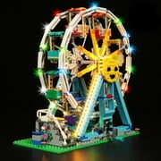 Custom MOC Same as Major Brands! LED Lighting Set for 31119 Ferris Wheel Amusement Park Toy Light Kit, Not Included the Building Block