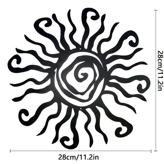 DDPNKL Wacky Sun Metal Wall Art Outdoor Decor 11.2 Inches Rust Proof Wall Sculpture Ideal for Kitchen Bathroom Living Room Decor