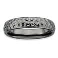 thumbnail image 1 of Bague Plaquée Noire en Argent Sterling Stackable Expressions Taille 8, 1 of 3