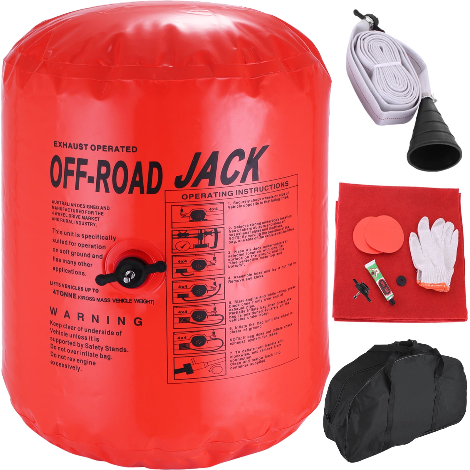 VEVOR 4ton Exhaust Air Jack 8800lbs Capacity Inflatable Air Jack Off