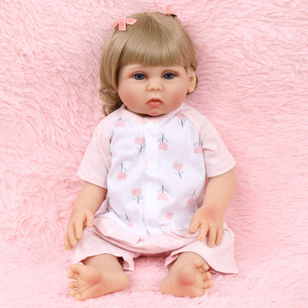 QXDRAGON Lifelike Reborn Baby Doll 18'' Cute Girl Siliocne Vinyl