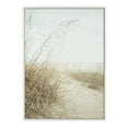 thumbnail image 3 of Kate and Laurel Sylvie Beach Grasses Framed Canvas Wall Art by Emiko and Mark Franzen of F2Images, 28x38 White, Ocean Coastal Beach Home Decor, 3 of 7
