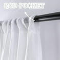 thumbnail image 2 of Rideau Transparent Blanc Semi-Transparent 140260cm Intérieur Moderne Effet Transparent, Blanc, 2 of 4