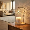 thumbnail image 3 of MEHOOM Crystal Candle Warmer Lamp with Dimmer Timer, Adjustable Height Warmer for Jar Candles, with 2 Bulbs, Home Decor Gifts for Bedroom Living Room, 3 of 8