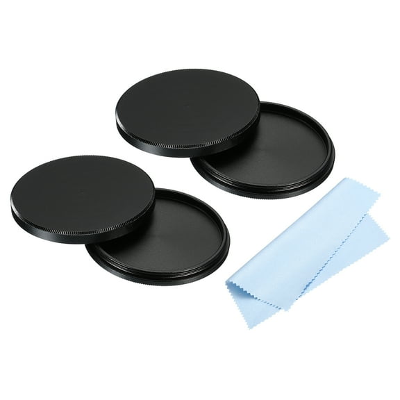 43mm Lens Filter Stack Cap, 2pcs Aluminum Lens Cap Alloy Filter Stacks Protective Case with Cleaning Cloth