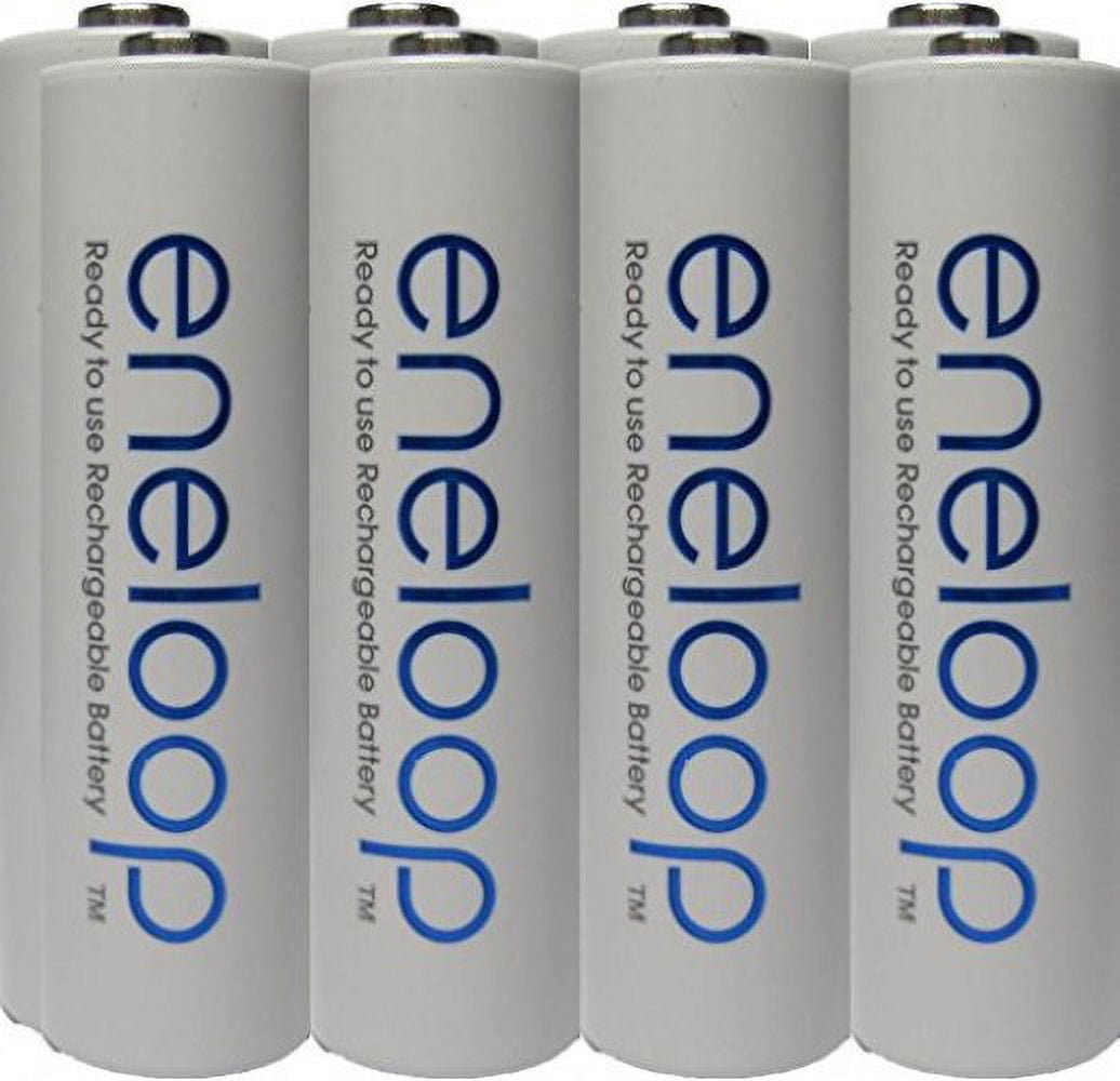 8 Panasonic Eneloop 4th Generation AA NiMH Pre-charged 2100 Times Rechargeable Batteries + Free Battery Holder