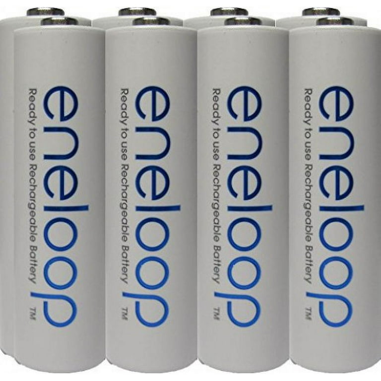 8 Panasonic Eneloop 4th Generation AA NiMH Pre-charged 2100 Times  Rechargeable Batteries + Free Battery Holder