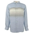 thumbnail image 4 of Tommy Bahama Men's Raffia Blues Linen Long-Sleeve Woven Shirt Buccaneer Blue L, 4 of 4