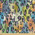 thumbnail image 2 of Ambesonne Leopard Print Fabric by the Yard Upholstery, Camouflage Wild Cat, 10 Yards, Pale Seafoam and Apricot, 2 of 5