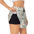 thumbnail image 2 of Haiem Summer Dinosaur Women's 2 in 1 Running Shorts - Lightweight Athletic Workout Gym Yoga Breathable Sports Shorts Liner with Phone Pockets-Large, 2 of 9