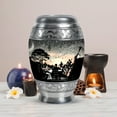 thumbnail image 5 of MUKTIVE Music Urn for Human Cremation Ash Holder, Large 10 Inch Urns for Adult Men Burial, 3 inch Urns for Couple Funeral, Memorial Grey Urn for Mother, (1 Large, 4 Keepsake), 5 of 7