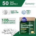 thumbnail image 4 of Nicotinamide Riboside 900mg - with Nicotinamide Riboside & Resveratrol - Boosting NAD+ Levels, Supports Healthy Aging, Anti-aging - 100 Capsules, 4 of 8