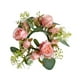 thumbnail image 5 of Candelabro con forma de corona y anillo para velas, decoración de guirnalda de flores artificiales, candelabro para bodas, fiestas, puertas de casa. Rosa, 5 of 9