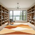 thumbnail image 2 of ODIKA 2'x3' Machine Washable Non-Slip Area Rug, Abstract Burnt Orange High Traffic Rug, Orange, 1039116, 2 of 7