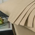 thumbnail image 2 of DaDa Bedding Luxury Soft Cotton Beige Fitted Bed Sheet & Pillow Cases Set (JHW-546-Fitted), 2 of 7