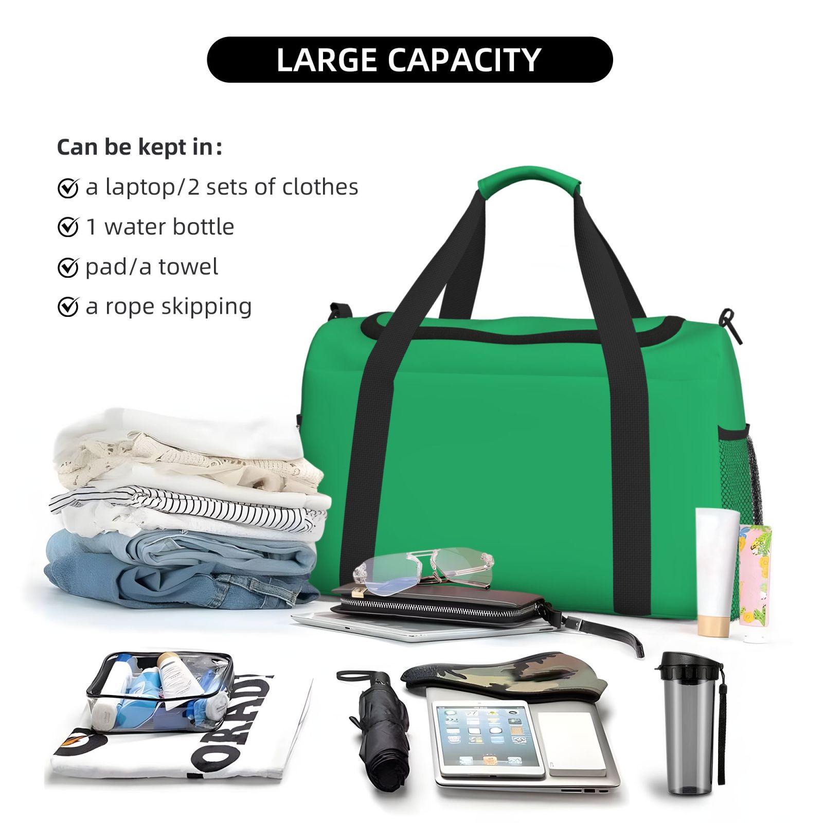 Fuzoiu Forestgreen Print Travel Duffle Bag,Carry On Tote Bags,Duffel Bag,Sport Gym Bag, Hospital Bag for Labor and Delivery, Overnight Bag,Luggage Bag