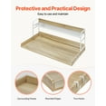 thumbnail image 6 of VEVOR Washer Dryer Countertop with 2-Tier Shelf, 54" x 27" Wooden Washer and Dryer Countertop with Anti-Slip Pads, Water-Resistant Laundry Topper Cover for Laundry Room Organization and Storage, Oak, 6 of 8