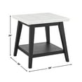 thumbnail image 5 of Steve Silver Vida Modern Genuine Marble Top 24" Square End Table, White, 5 of 6