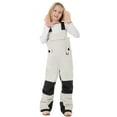 thumbnail image 5 of Letdown Kids Snow Bibs - Girls Boys Snow Pants Ski Bib Overall Waterproof_Windproof Warm for Toddler Little Big Kid Unisex Ski Pants (#02-Beige,15-16 Years), 5 of 6