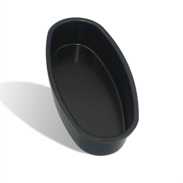 Toystoory Molde antiadherente para pasteles, molde para hornear con forma ovalada, bandeja para pasteles de acero al carbono, horno de cocina, negro