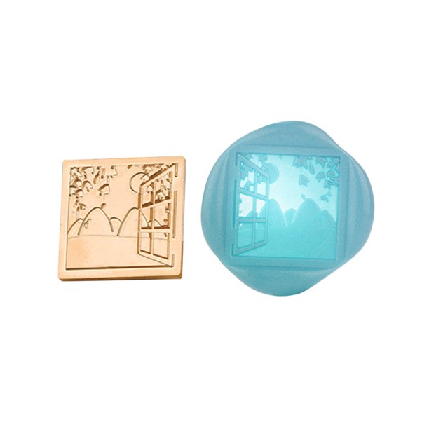 Cabeza De Sello Cabeza de cobre, cabeza de cera esmaltada clásica vintage para álbumes de recortes Montaña Verde