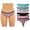 Thong Group F, variant on Just Intimates New York Cotton Panties Underwear (Pack of 6) (7 - Large)