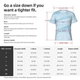 thumbnail image 4 of Rocae Light Blue Marble for Men's Moisture-Wicking Crew Tee - T-Shirt for Sports, Outdoor Activities, and Casual WearSmall, 4 of 9