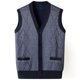 thumbnail image 1 of Chaqueta de Punto de Cuello en V de los Hombres, Abrigo Cálido con Ligero Estiramiento para el Otoño Y el Uso Casual Diario, Blusa en Capas de Moda, 1 of 7
