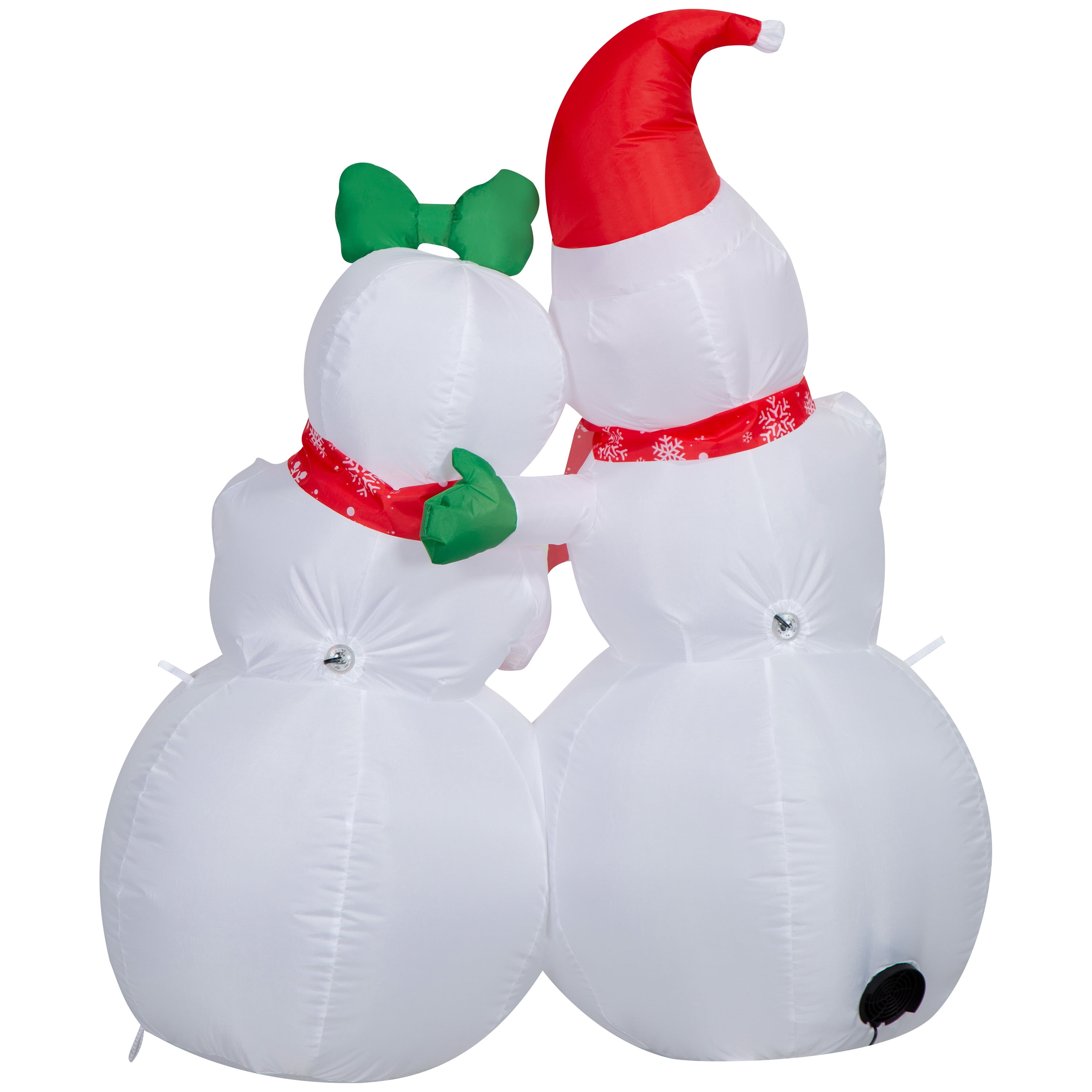 4 ft Lightshow Snow Couple Christmas Airblown Yard Inflatable, Multicolor, by Holiday Time