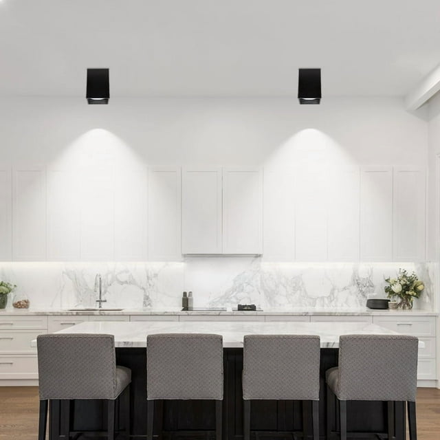 Downlight Led E27 Éclairage Commercial Intérieur Encastré en Fer Plafond Downlights Carrés Projet/plafond E27 Blanc-Rond-4 Pouces