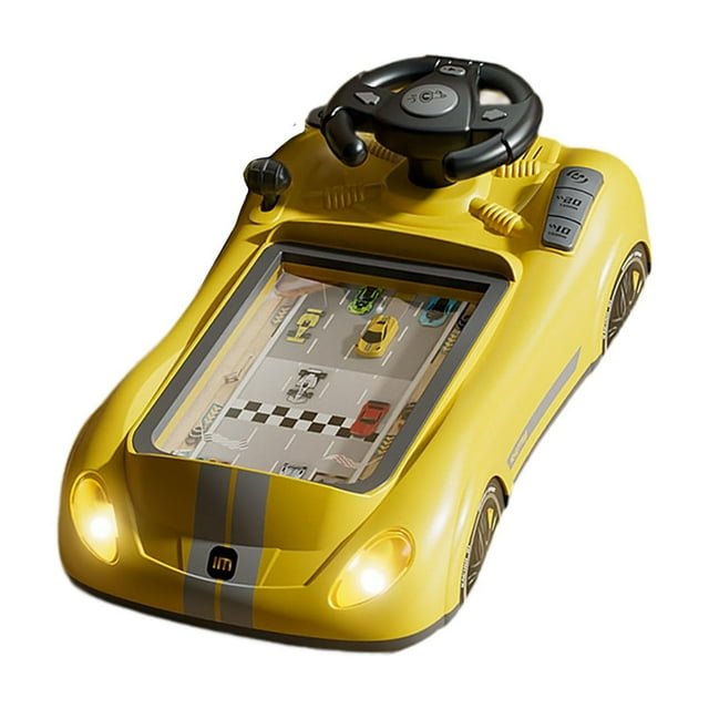 Volante de coche de carreras de aventura para niños de 3 años en adelante Amarillo