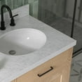 thumbnail image 4 of Ariel Hepburn 67 Inch Double Oval Sink Bathroom Vanity With Italian Carrara Marble Countertop 1.5 Inch Edge In Oak, 4 of 10